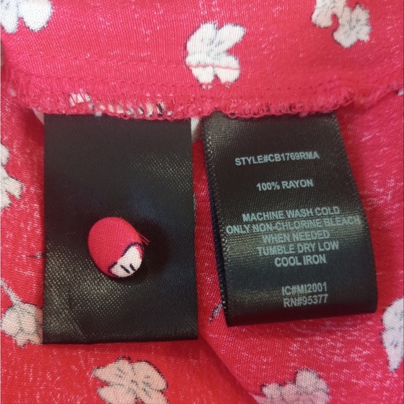 NWT Sanctuary Blouse Artificial Bloom Red Pink Floral Size Small - Picture 7 of 7